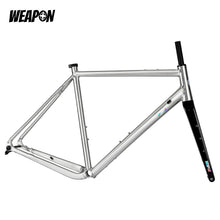 Load image into Gallery viewer, WEAPON GA04 aluminium gravel frameset in Raw Polish
